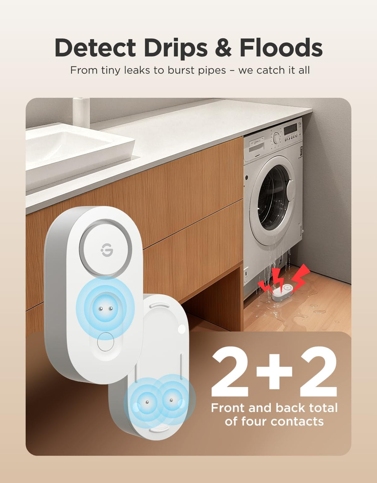 GoveeLife Smart Water Leak Detector 1s, 5-Pack