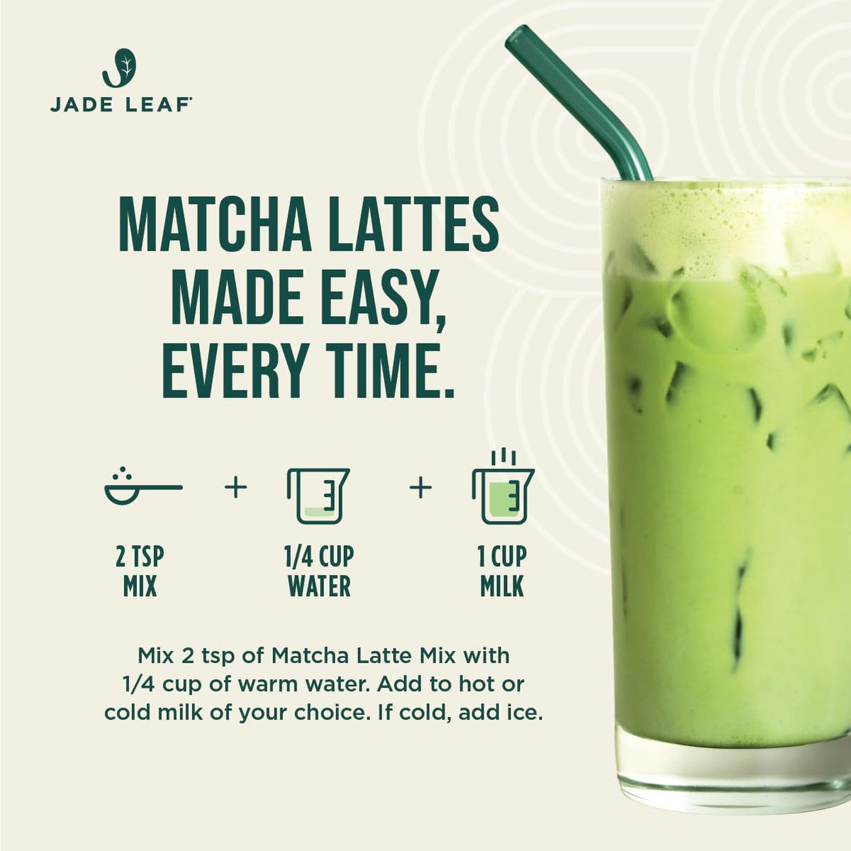 Jade Leaf Organic Matcha Latte Mix, Lightly Sweet, 1 kg