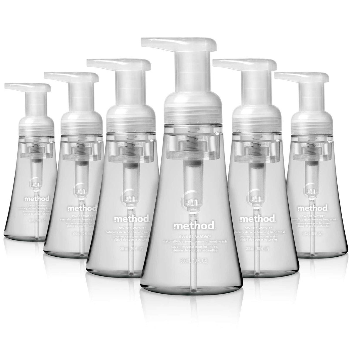 Method Foaming Hand Soap, Sweet Water, 300mL, 6 Pack