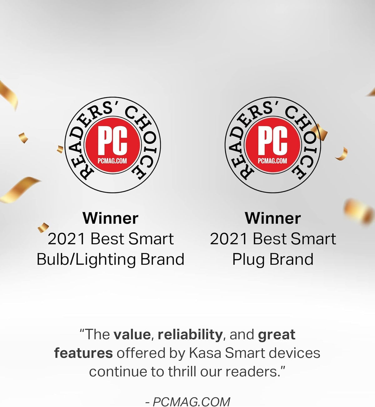Kasa Smart WiFi Colour Changing Light Bulbs, A19, 4-Pack (KL125P4)