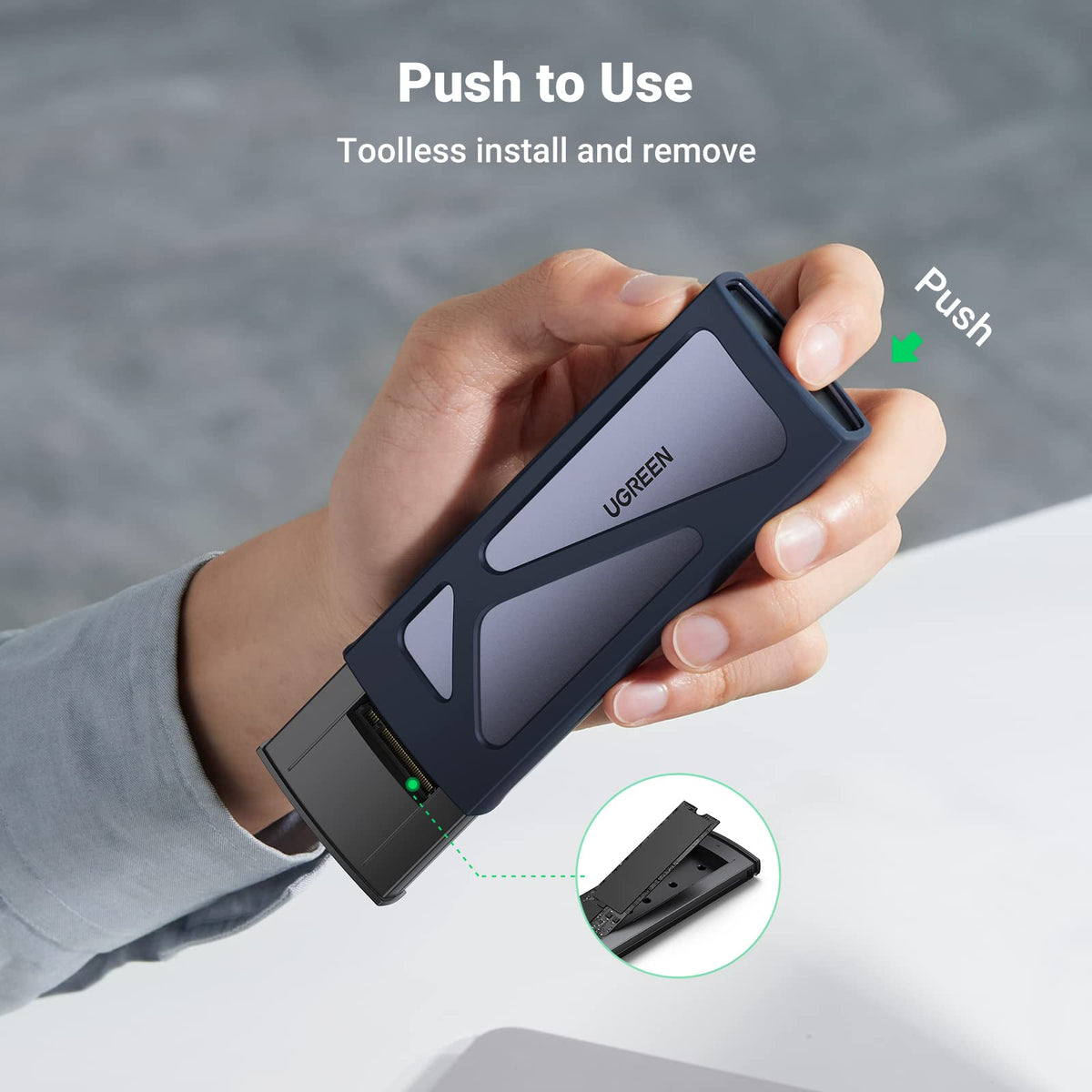 UGREEN M.2 NVMe Enclosure, USB 3.2 Gen2 10Gbps, Aluminum