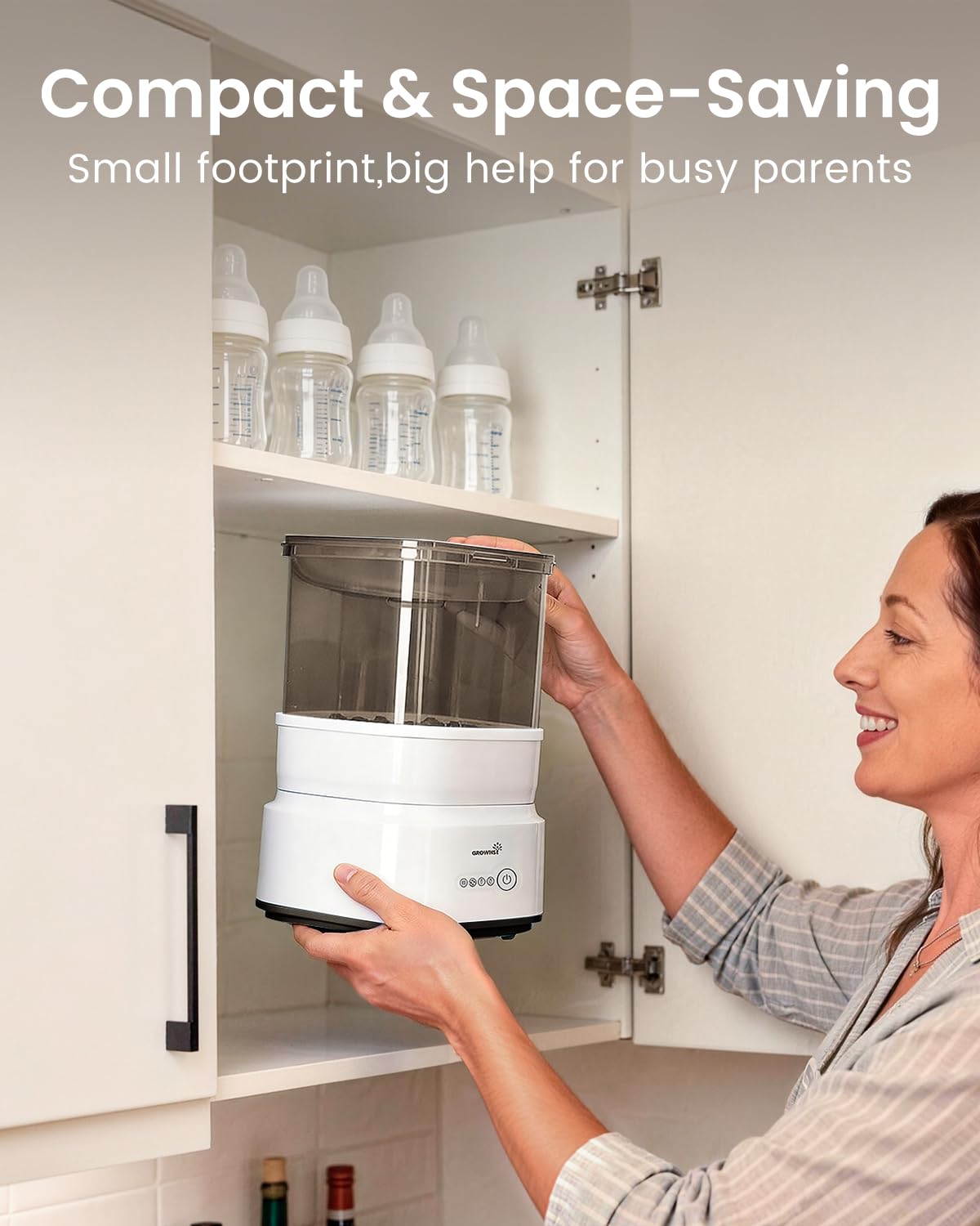 Compact Electric Steam Baby Bottle Sterilizer and Dryer