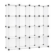 SONGMICS 16-Cube Storage Organizer, 48.4 x 12.2 x 48.4 Inches, White