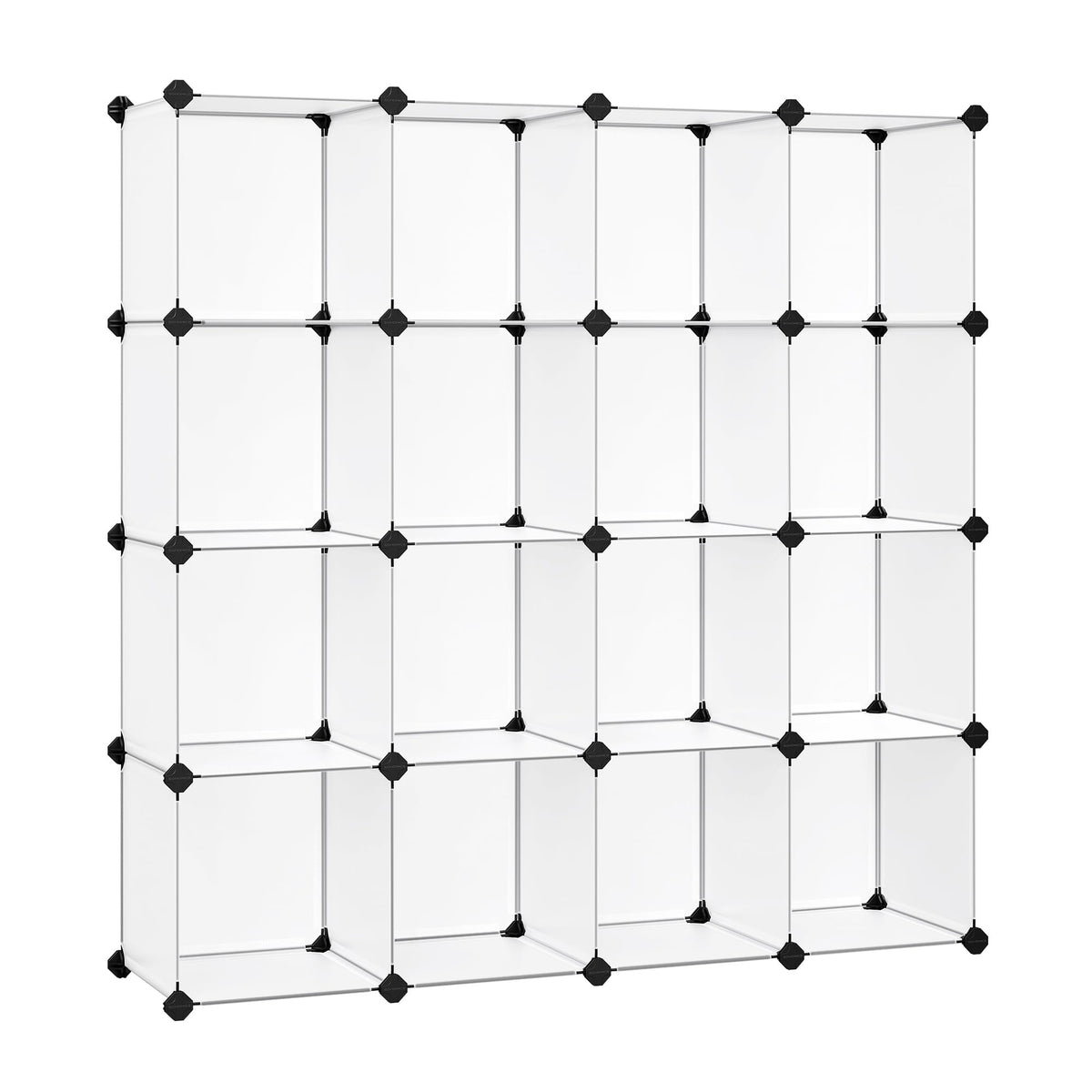 SONGMICS 16-Cube Storage Organizer, 48.4 x 12.2 x 48.4 Inches, White