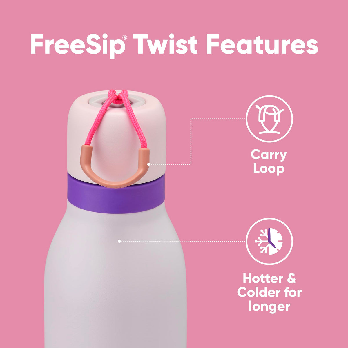 Owala FreeSip Twist Water Bottle, 24oz, Dreamy Field