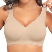 PoseFree Full Coverage Wireless Jelly Bra, Nude, XL