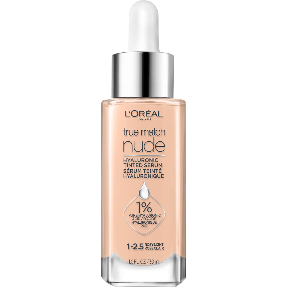 L'Oréal Paris True Match Nude Hyaluronic Foundation, Rosy Light, 30mL