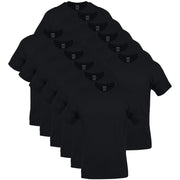 Gildan Men's Cotton Crew T-Shirts G1100, Black, Large, 6-Pack