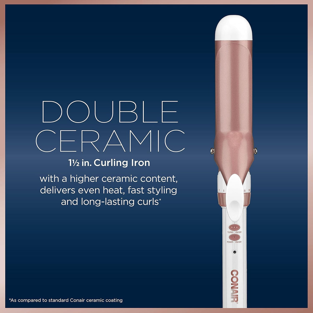 Conair Double Ceramic Curling Iron, 1-1/2"
