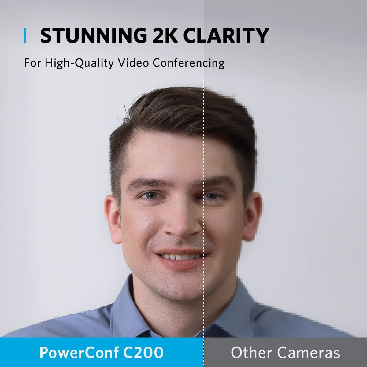 Anker PowerConf C200 2K Webcam, AI Noise Canceling Mic
