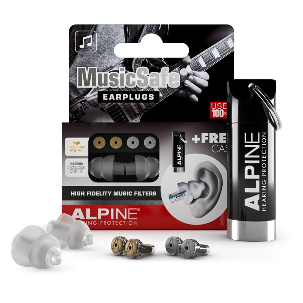 Alpine MusicSafe High Fidelity Music Ear Plugs, 2 Filter Sets