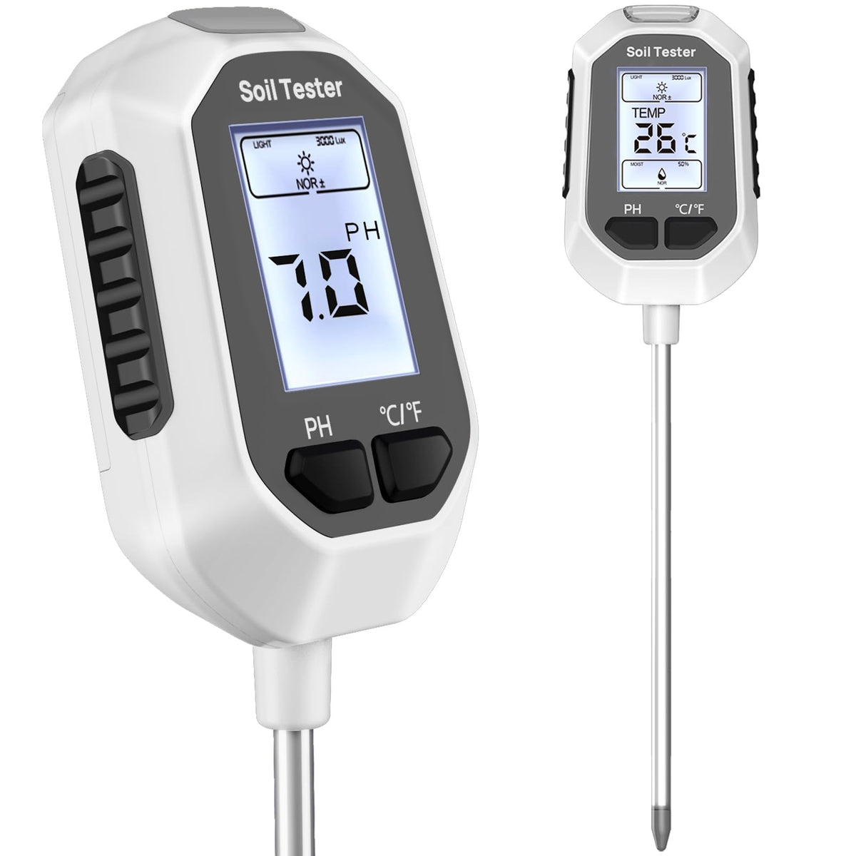 4-in-1 Digital Soil Moisture, pH & Light Meter