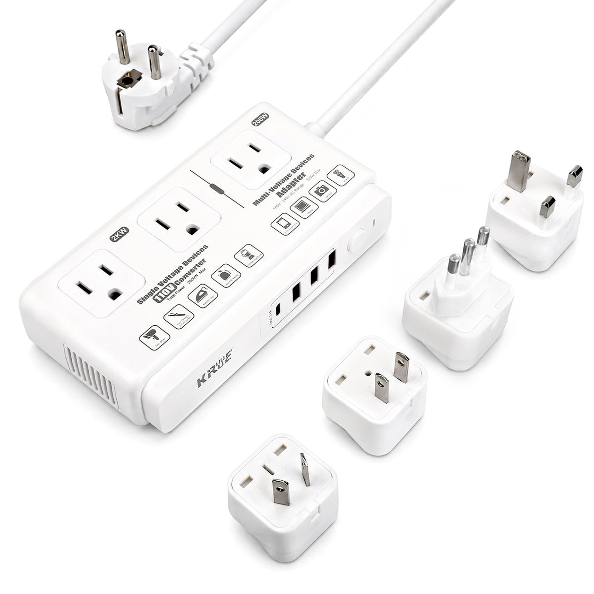 220V to 110V International Travel Voltage Converter