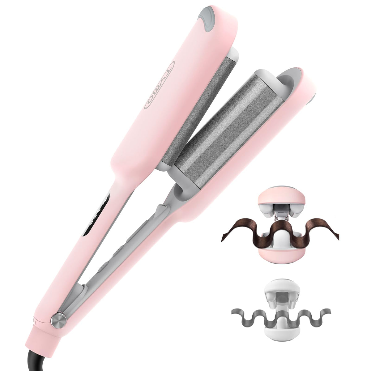 TYMO ROVY 3-Barrel Ionic Hair Waver, 1.25 in, Pink