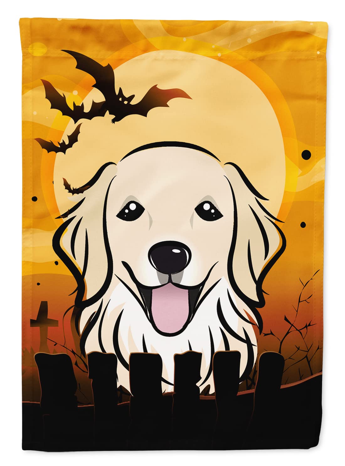 Caroline's Treasures BB1763GF Halloween Golden Retriever Garden Size Flag