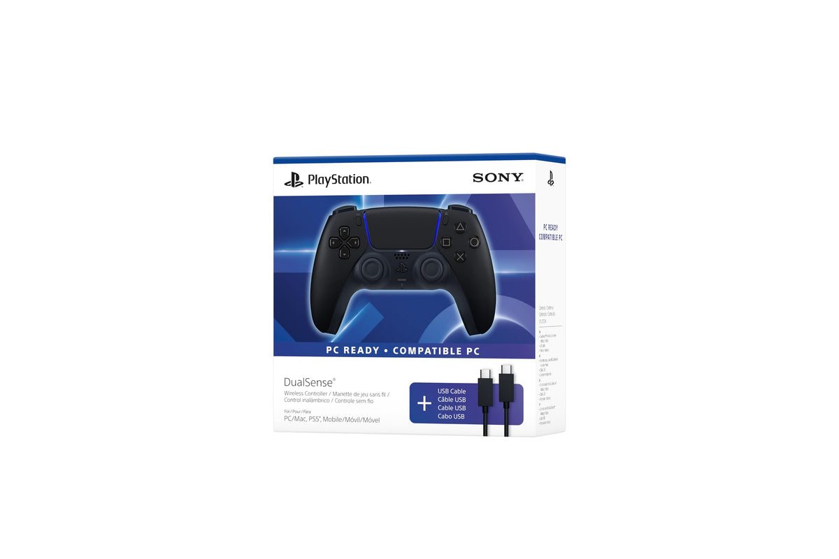 PlayStation DualSense Controller with USB Cable, Midnight Black