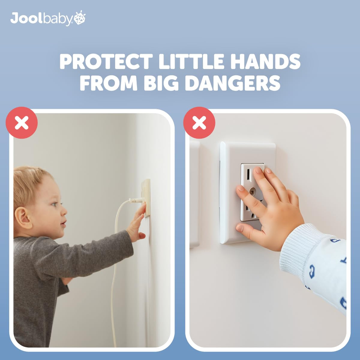 Jool Baby Outlet Cover Box for Child Safety, 2 Pack