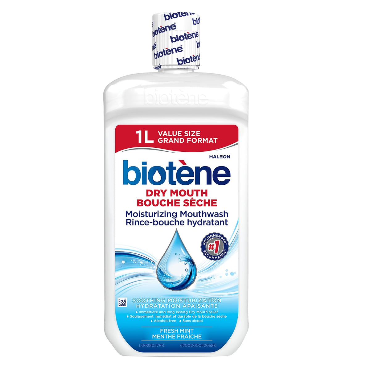 Biotene Moisturizing Mouthwash, Fresh Mint, 1 L