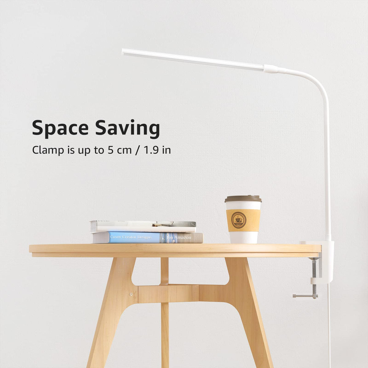 Lepro USB Clip-On LED Desk Lamp, White
