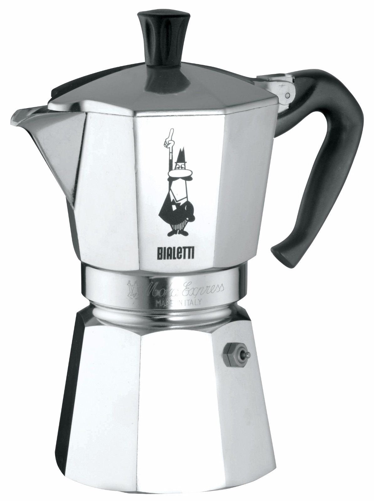 Bialetti Moka Express Stovetop Espresso Maker, 9 Cup, Silver