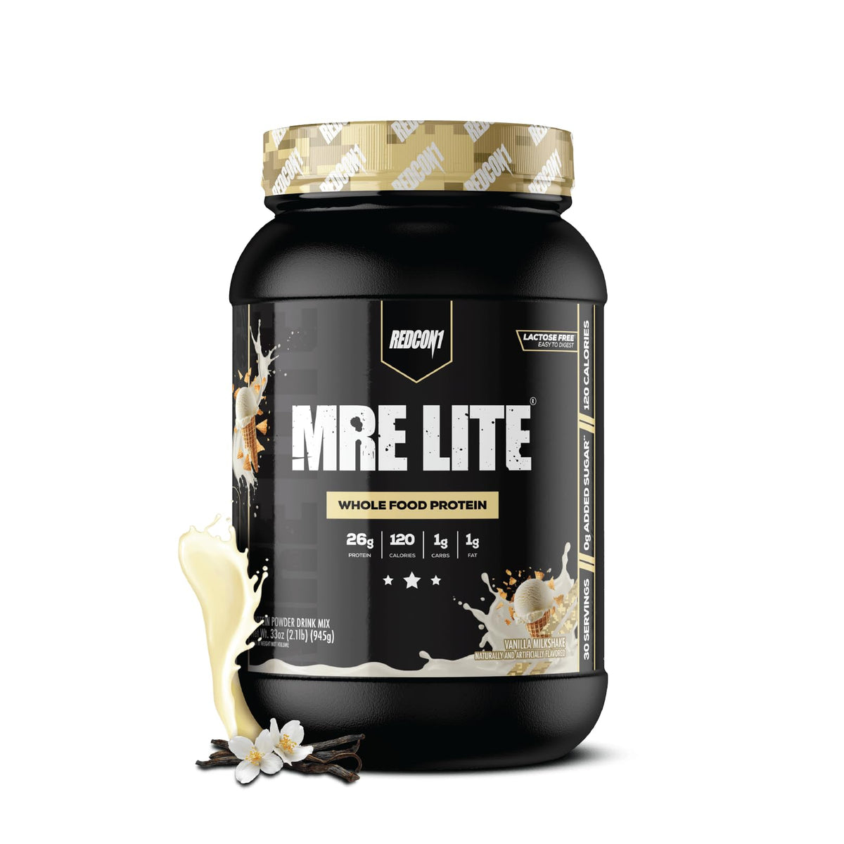 REDCON1 MRE Lite Meal Replacement Powder, Vanilla Milkshake
