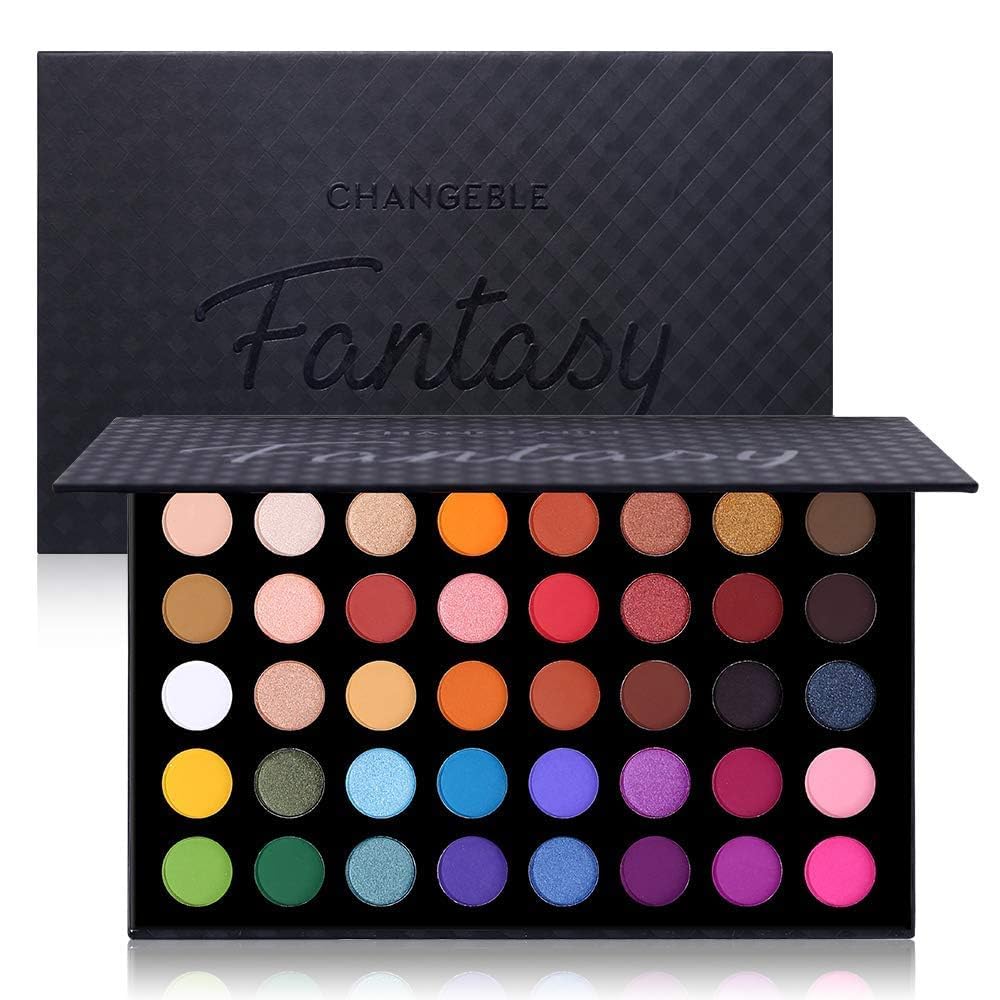 Ucanbe Highly Pigmented Eyeshadow Palette, Matte Shimmer Metallic