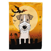 Caroline's Treasures Halloween Wire Fox Terrier House Flag, Large