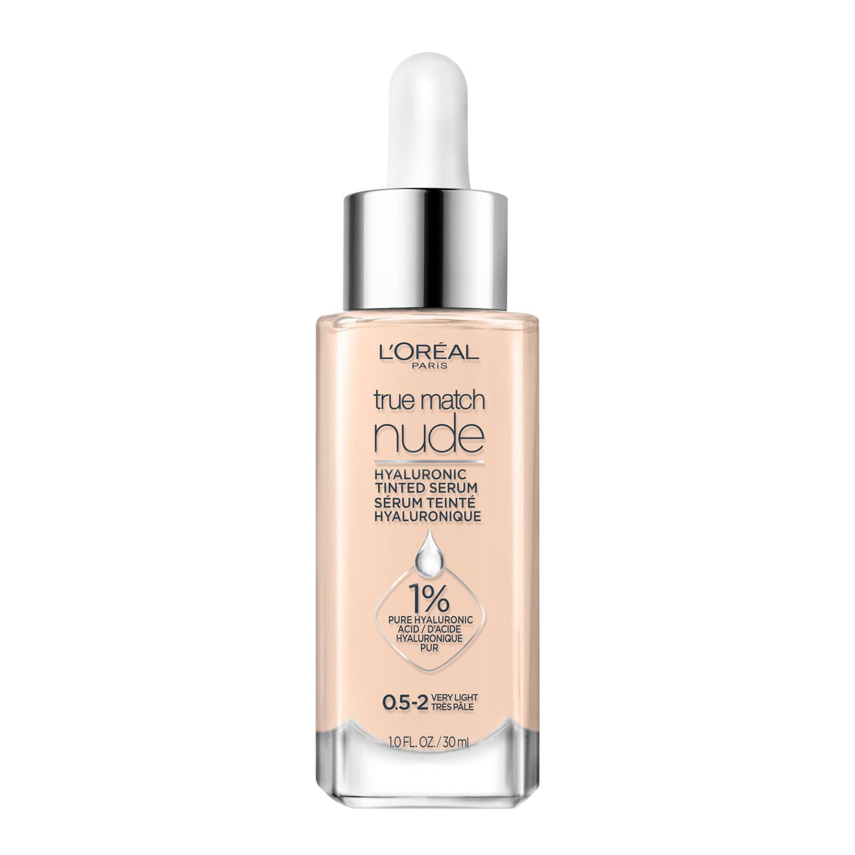 L'Oréal Paris True Match Nude Hyaluronic Foundation, Very Light, 30mL