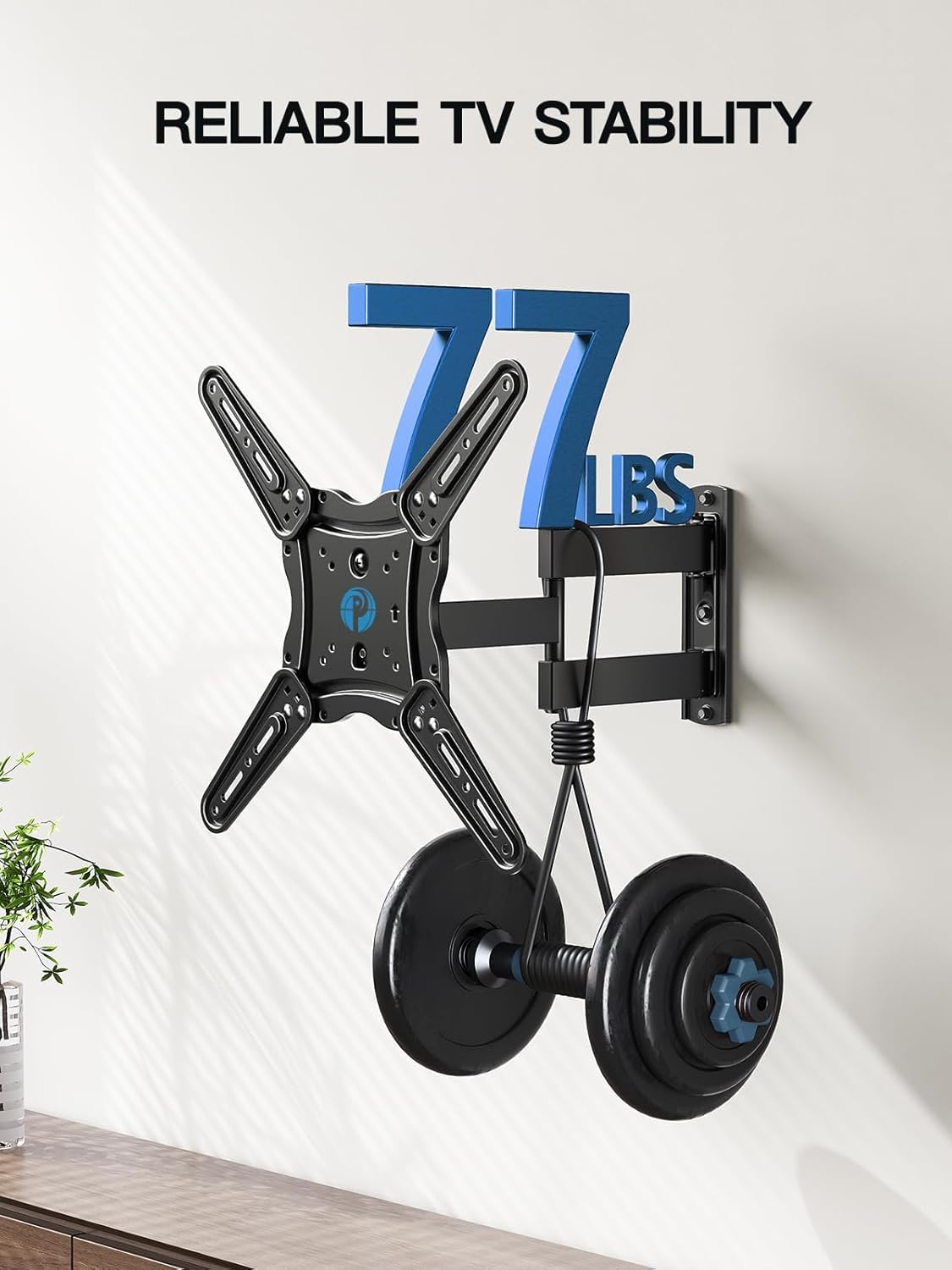 Pipishell PIMF7 Full Motion TV Wall Mount, 26-65 Inch