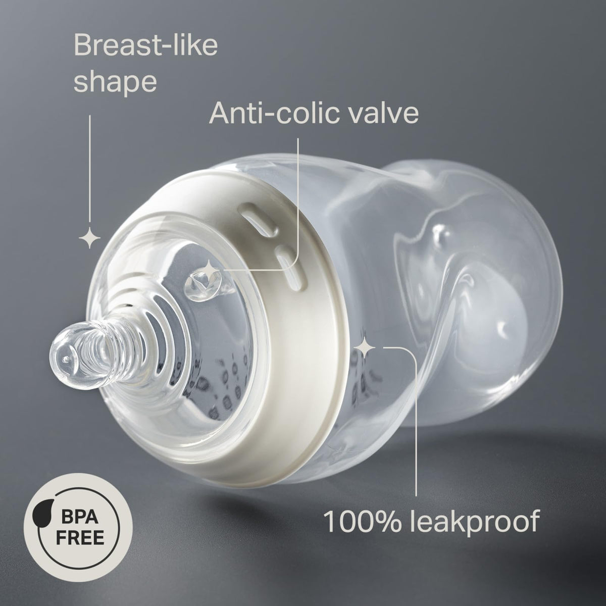 Tommee Tippee Natural Start Baby Bottle, Thicker Feed, 6m+, 340 ml