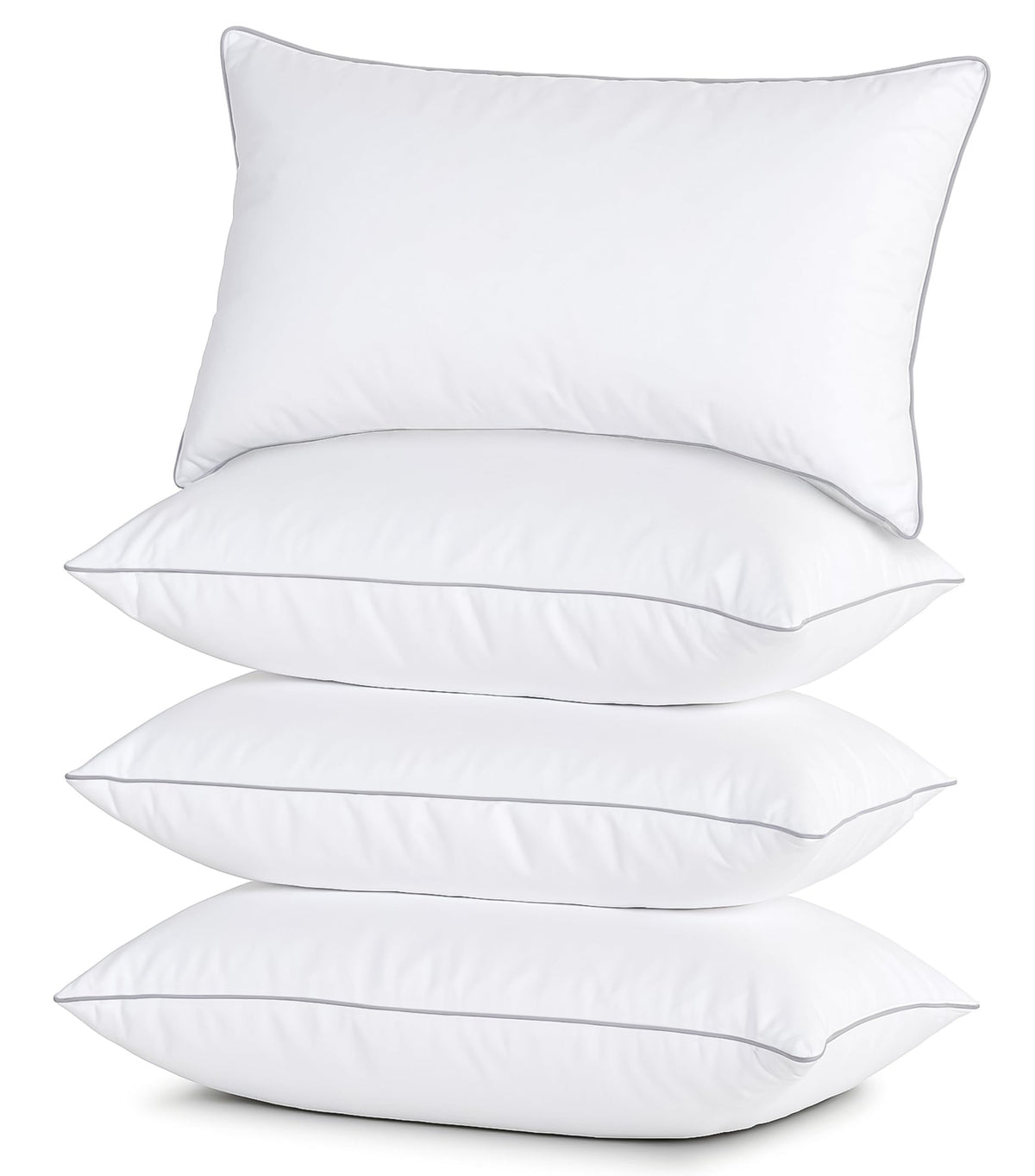 Casa Platino Down Alternative Bed Pillows, Standard (4 Pack)