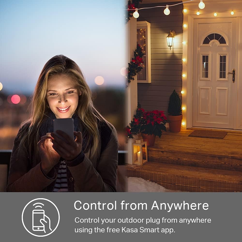 Kasa Outdoor Smart Plug by TP-Link KP400, 2 Sockets