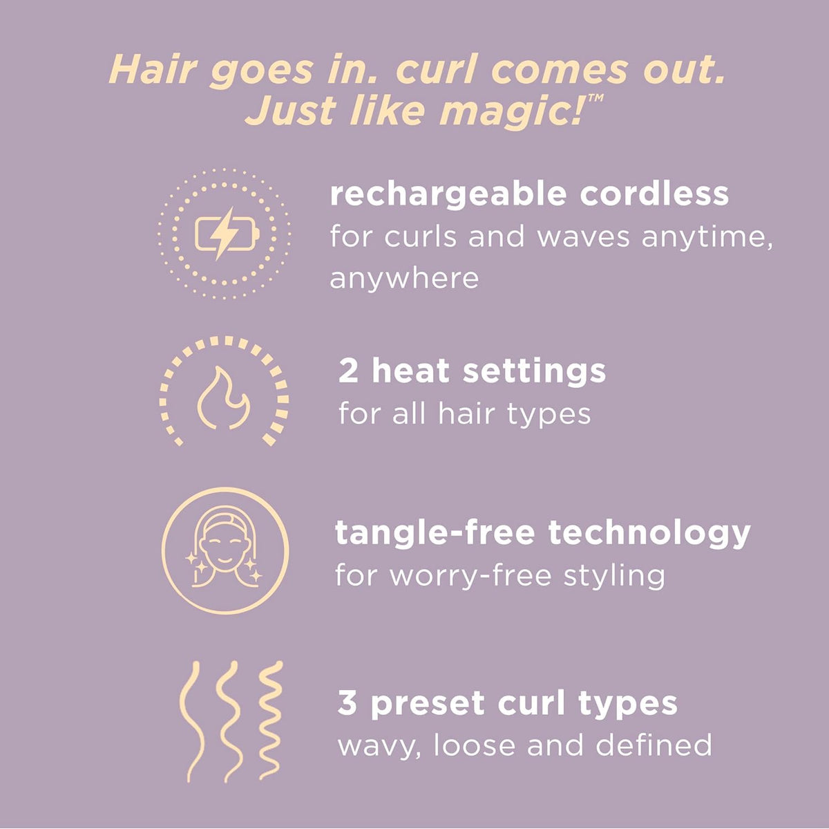 Conair CR520C Curl Secret Cordless Mini Auto Curler, Rechargeable