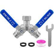 Stainless Steel 2-Way Garden Hose Splitter, 3/4"