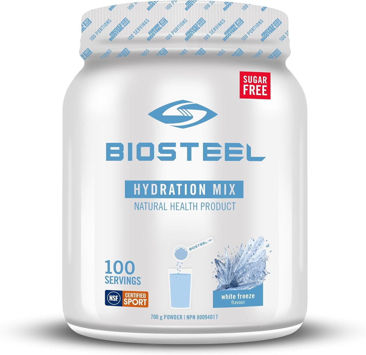 BioSteel Hydration Mix, White Freeze, 100 Servings