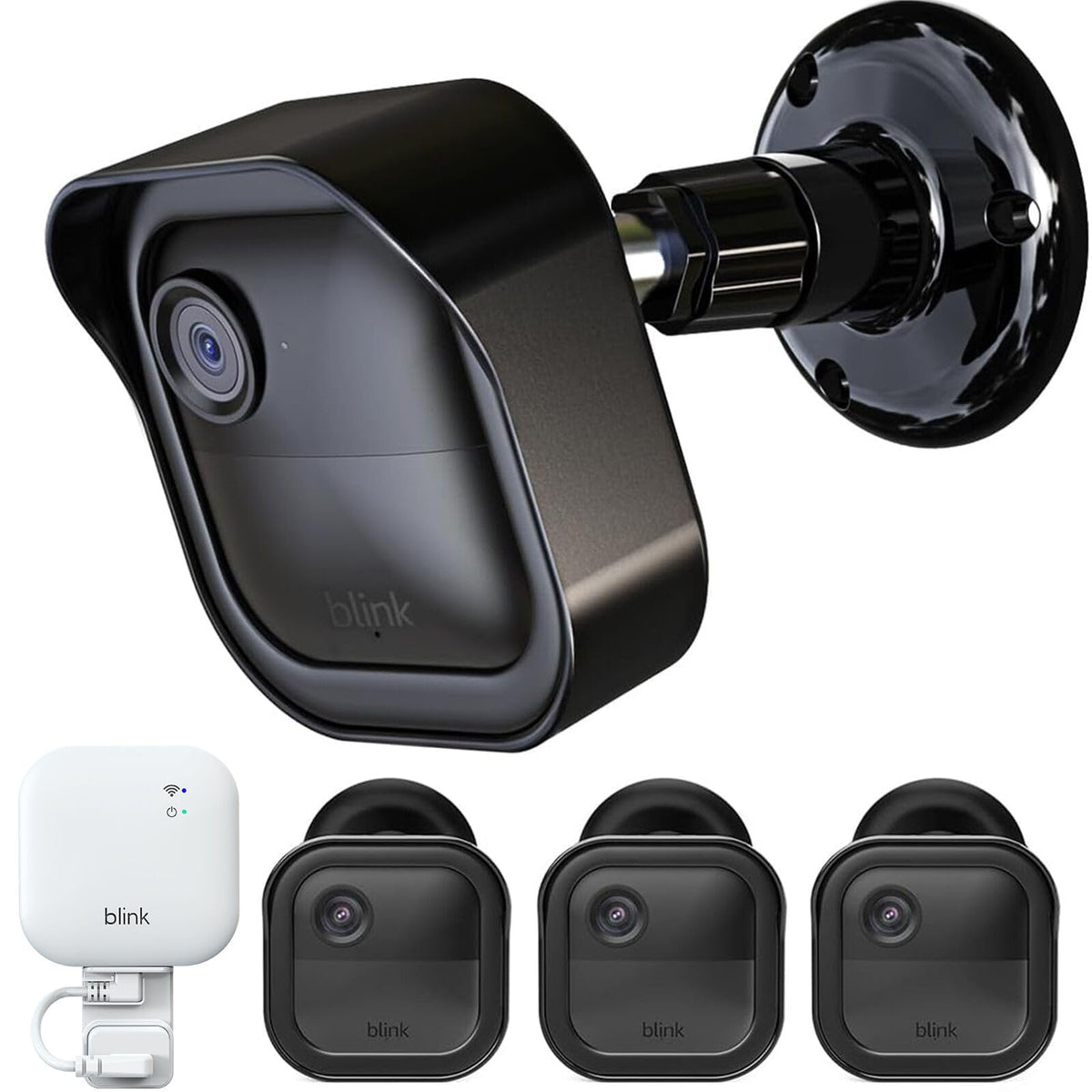 Blink Outdoor 4/2K+ Camera Mount with Protective Cover, Black (3 Pack)
