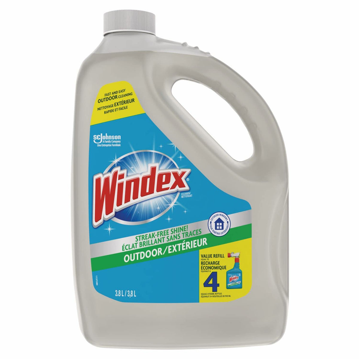 Windex Outdoor Window, Glass and Patio Cleaner Refill, 3.8 mL