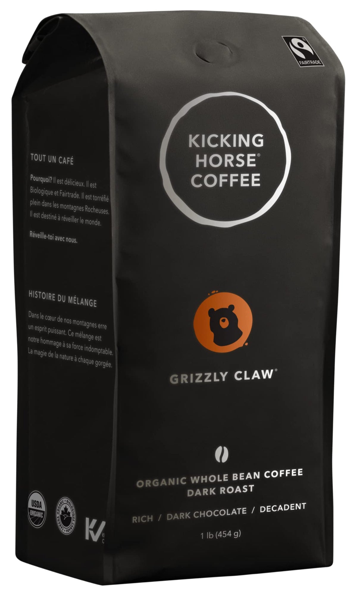 Kicking Horse Coffee Grizzly Claw Dark Roast Whole Bean, 454 g