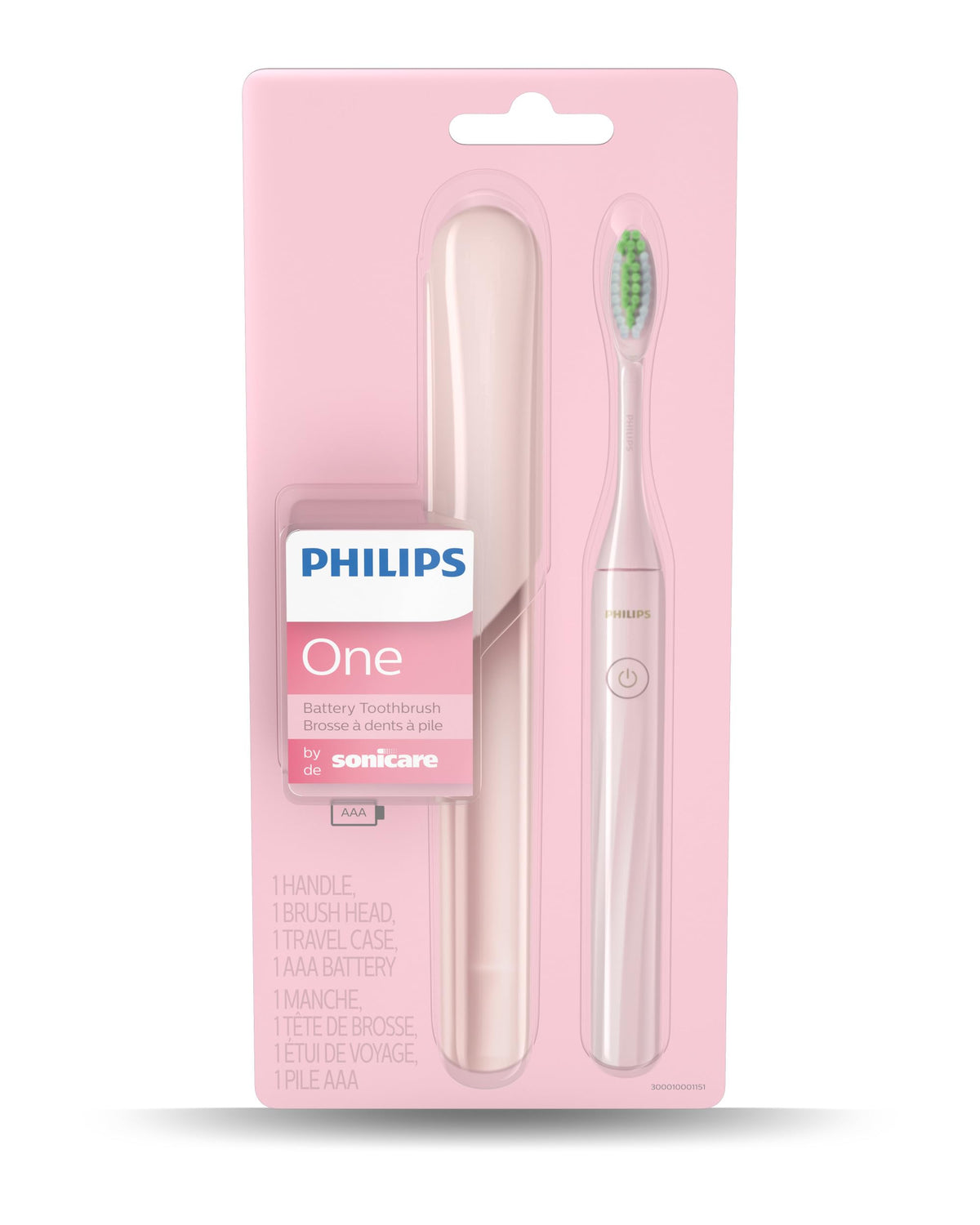 Philips One by Sonicare Battery Toothbrush, Pink, HY1100/06