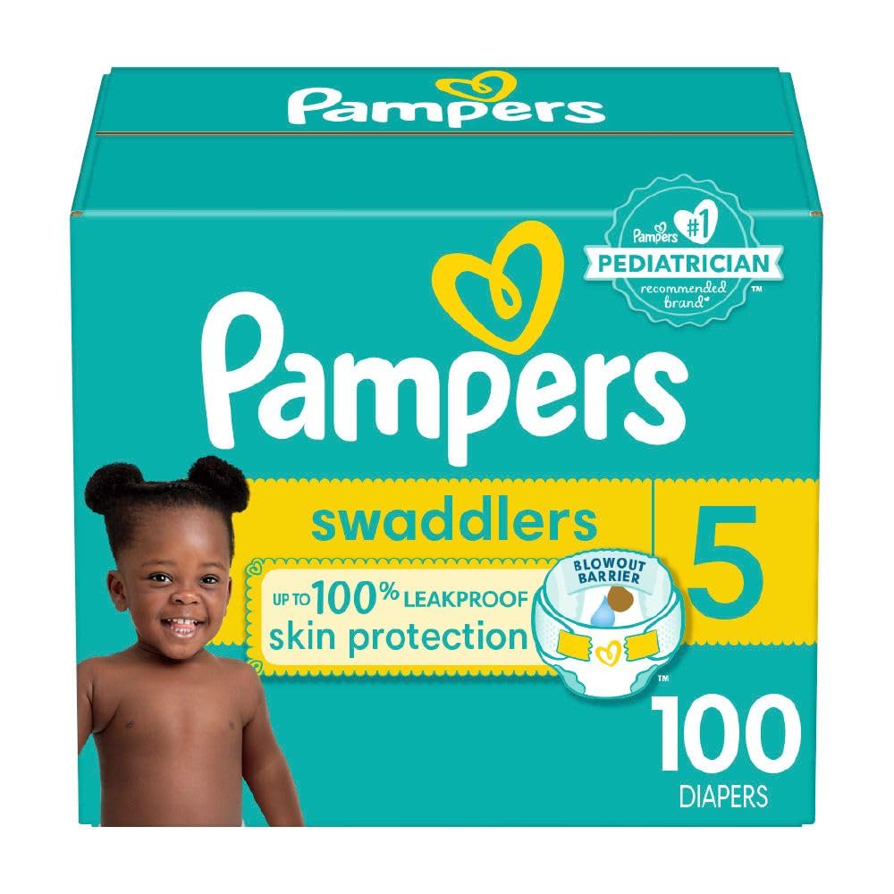 Pampers Swaddlers Diapers, Size 5, 100 Count