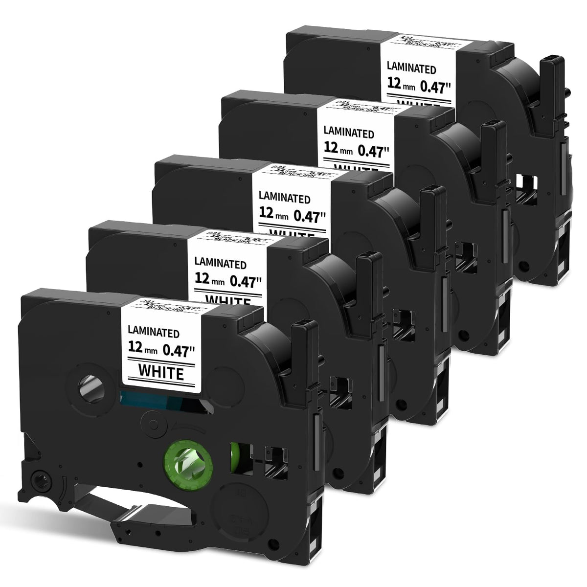 TZe-231 Replacement Label Tape for Brother P-Touch, 5-Pack