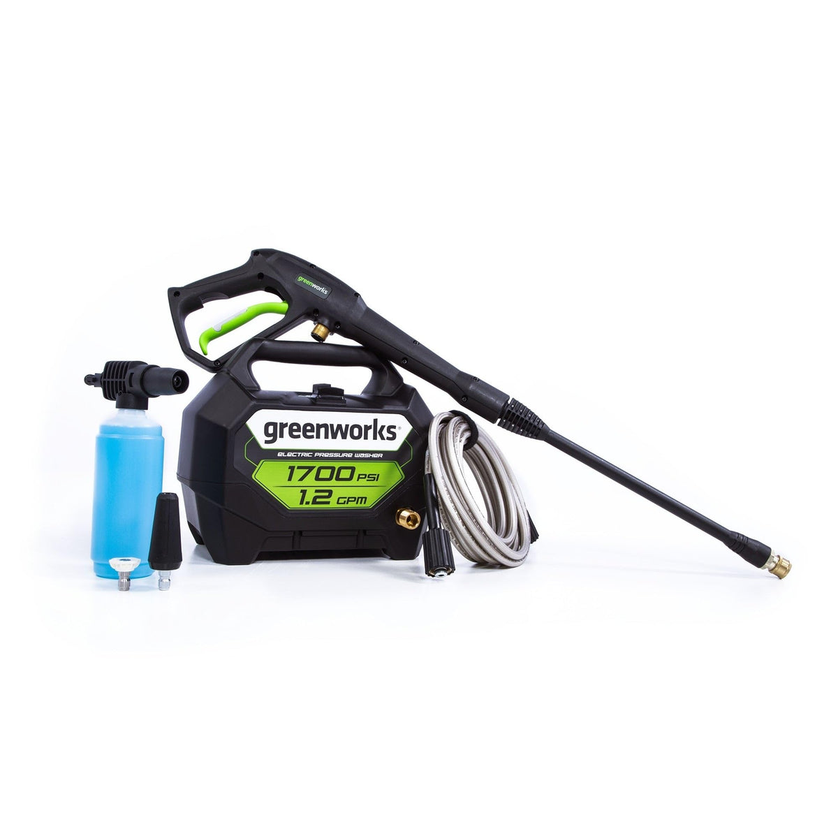 Greenworks 1700 PSI Electric Pressure Washer GPW1704, 1.2 GPM