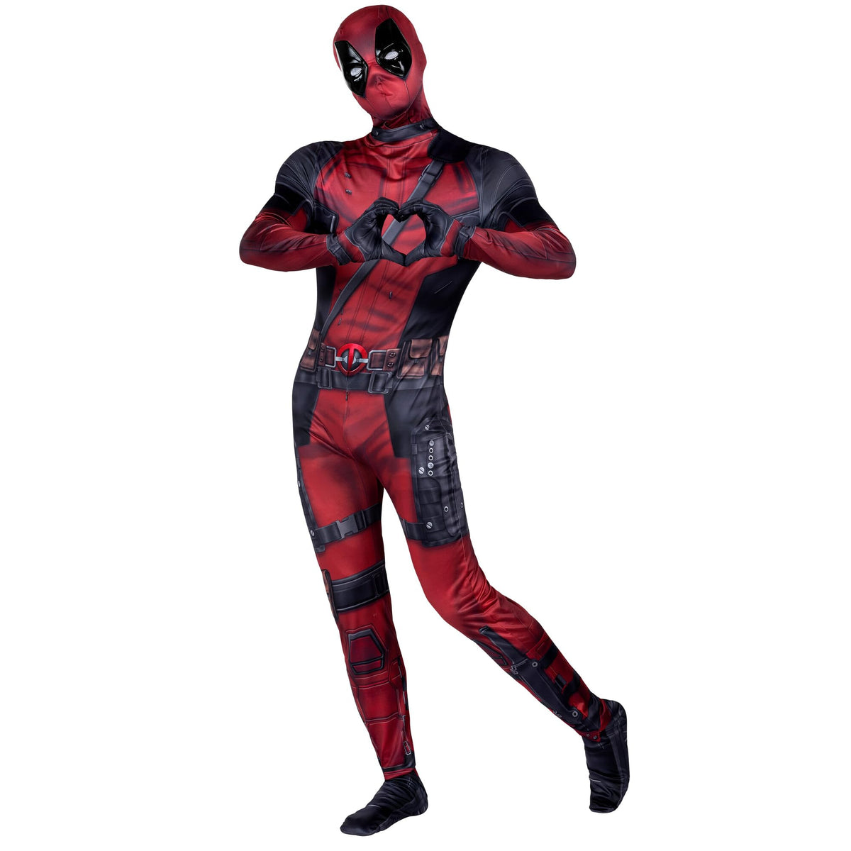 Marvel Deadpool Adult Deluxe Zentai Costume, XS