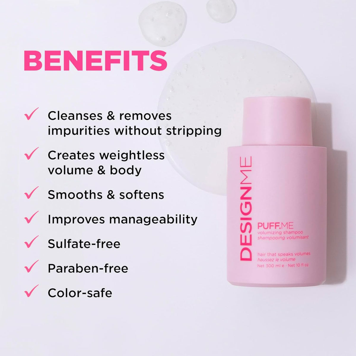 Design.Me PUFF.ME Volumizing Shampoo for Fine and Medium Hair