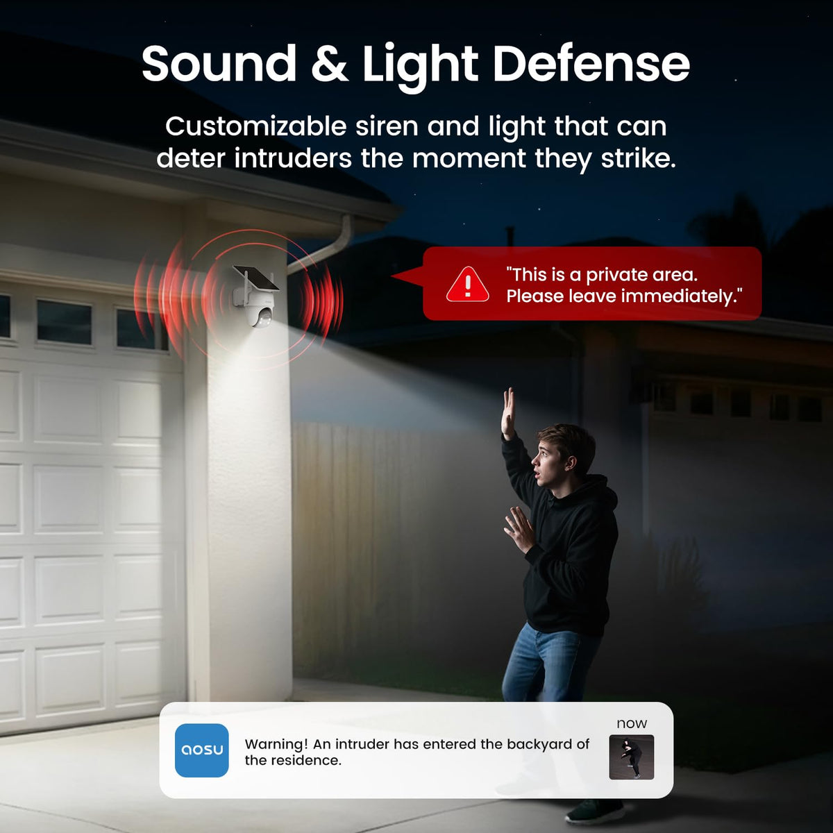 AOSU 2K Solar Wireless Outdoor Security Cameras (2 Pack)