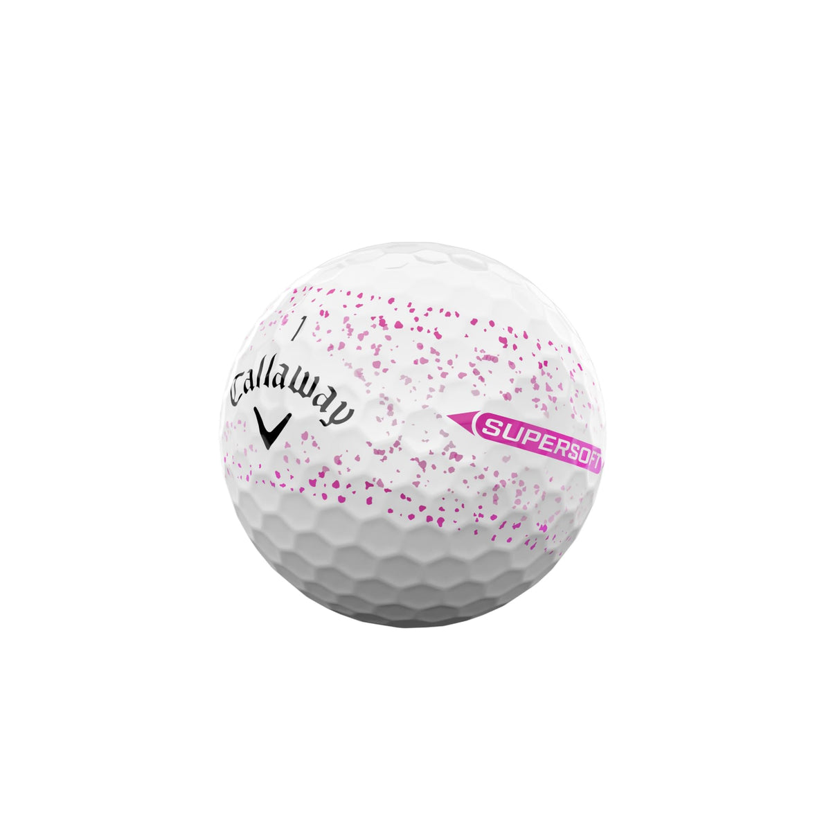 Callaway Supersoft Golf Balls, 2025, Pink Splatter