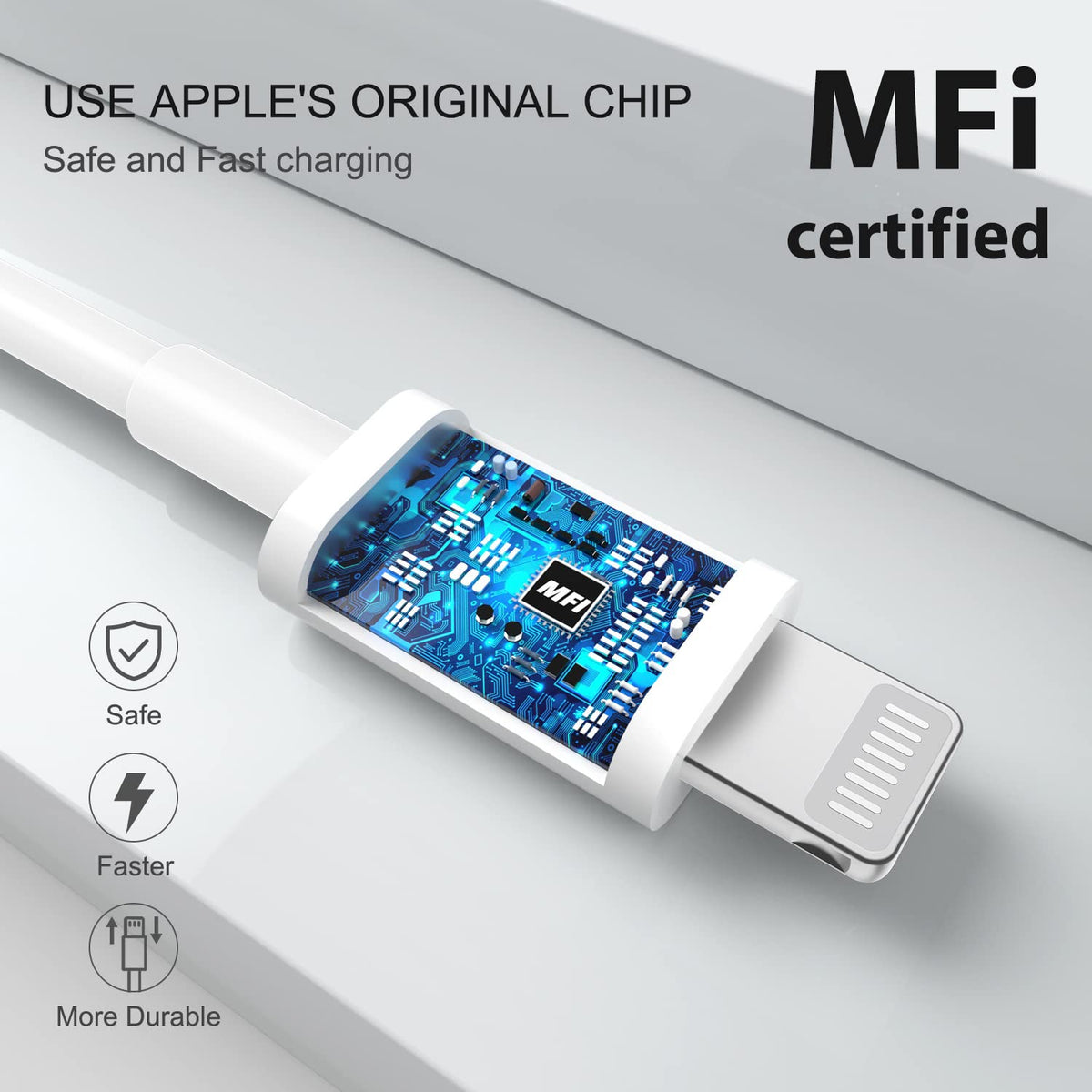 iPhone Lightning Cable, 6FT, 4 Pack
