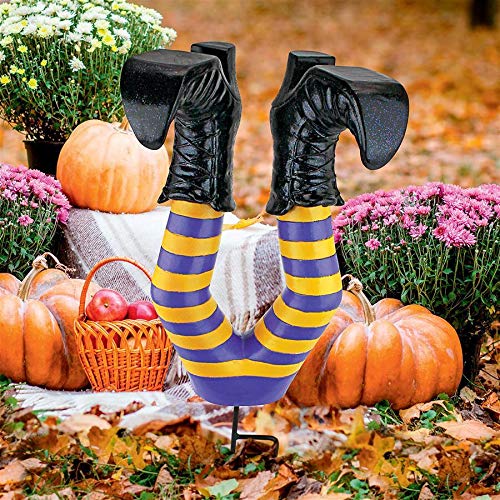 Design Toscano Crash Landing Wicked Witch Legs Garden Stake, 42 cm