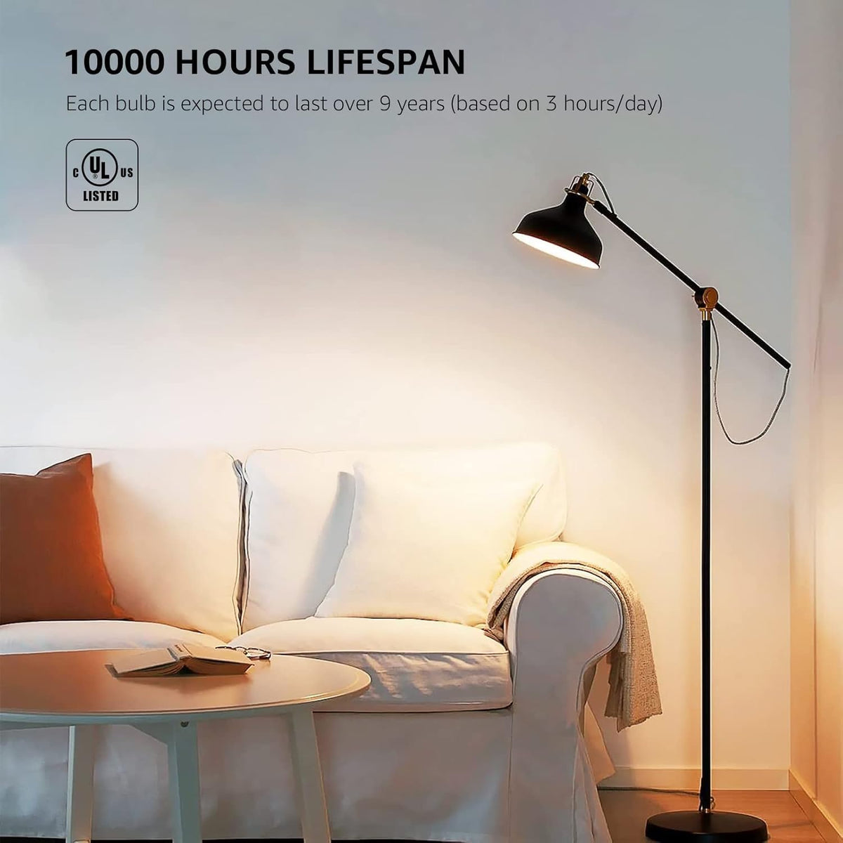 Lepro A19 LED Light Bulbs, 9W (60W Equivalent), 2700K (5 Pack)