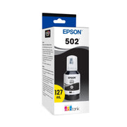 Epson 502 Genuine Pigment Black EcoTank Ink Refill Bottle, T502120